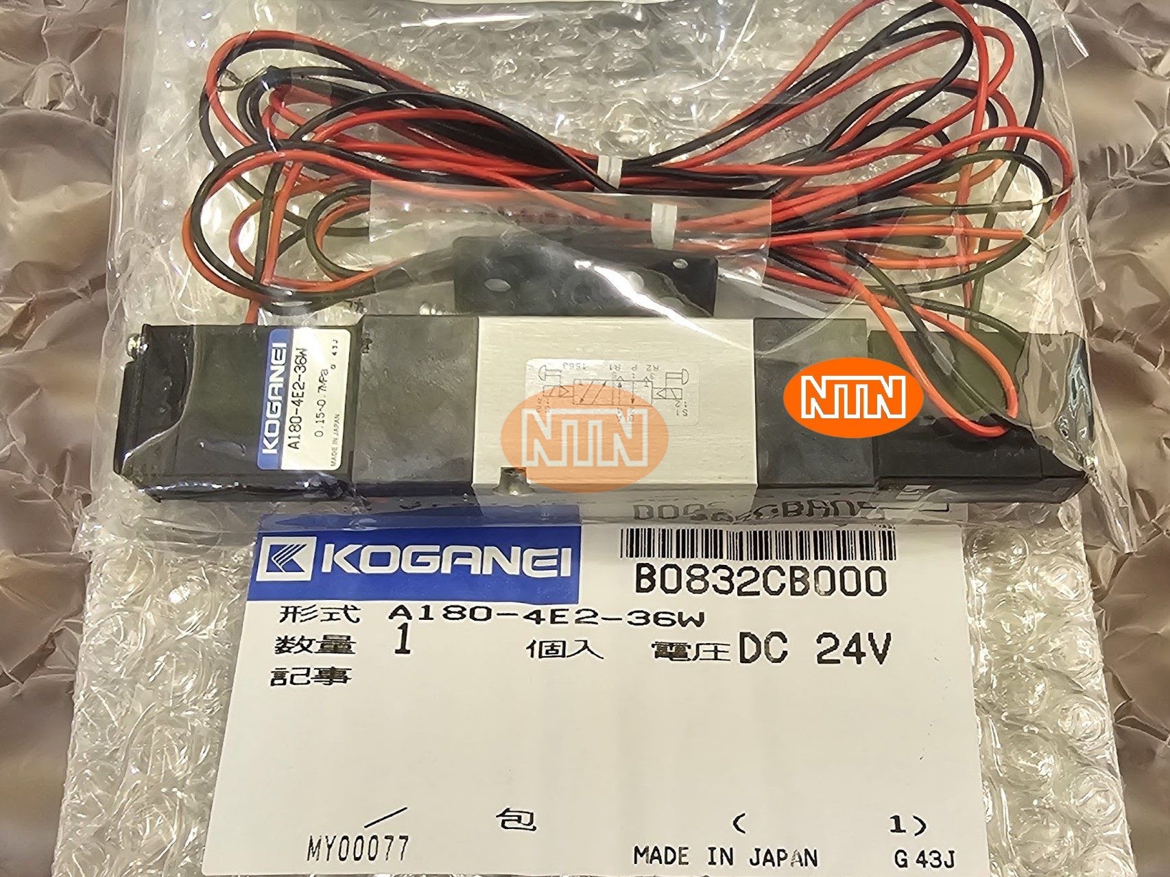 Solenoid valve Koganei A180-4E2-36W-DC24V Van điện từ