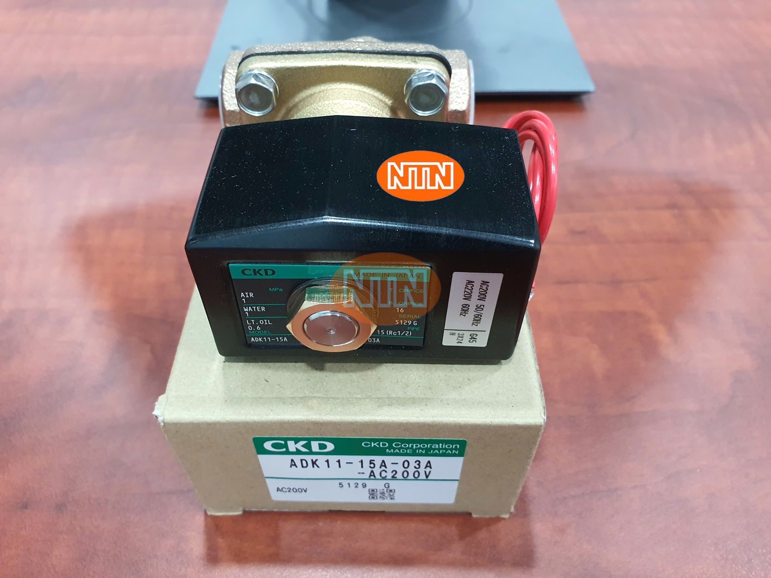 Solenoid Valve CKD ADK11-15A-03A-AC200V Van điện từ