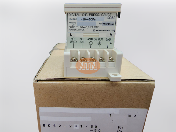 Nagano Keiki GC62-231 -50 ~ +50 Pa Đồng hồ áp suất kỹ thuật số