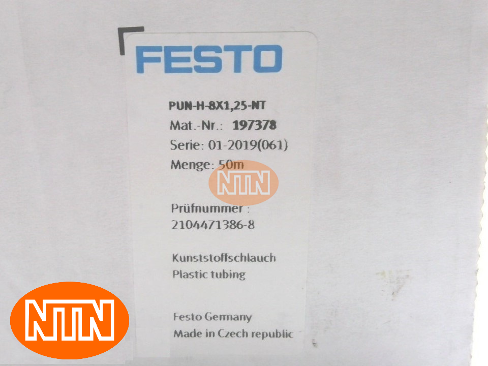 Ống khí nén Festo PUN-H-8X1,25-NT 197378 Plastic tubing