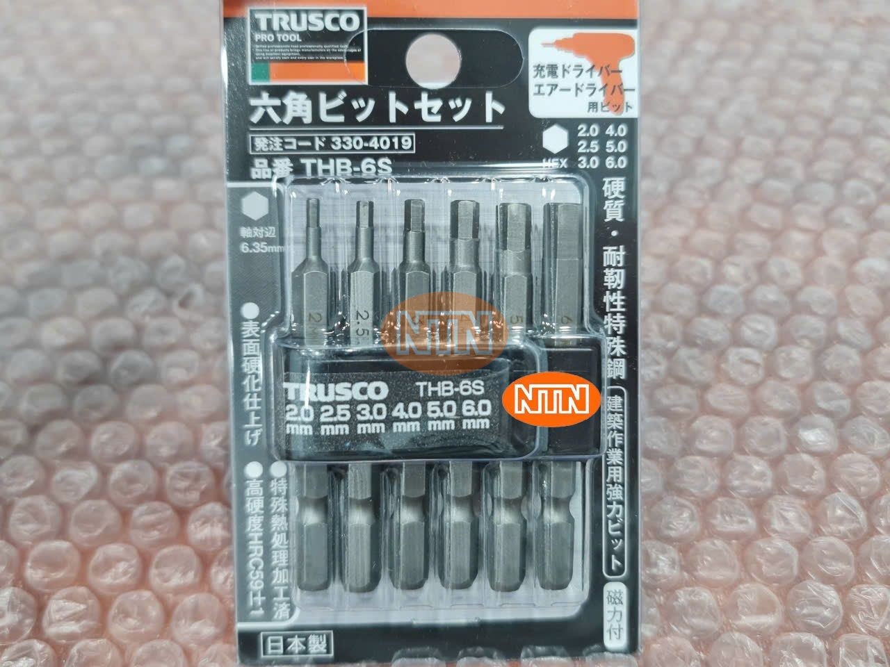 Screwdriver Accessories [6 Pieces Per Package] TRUSCO THB-6S Bộ đầu vít lục giác [6 chi tiết/bộ]