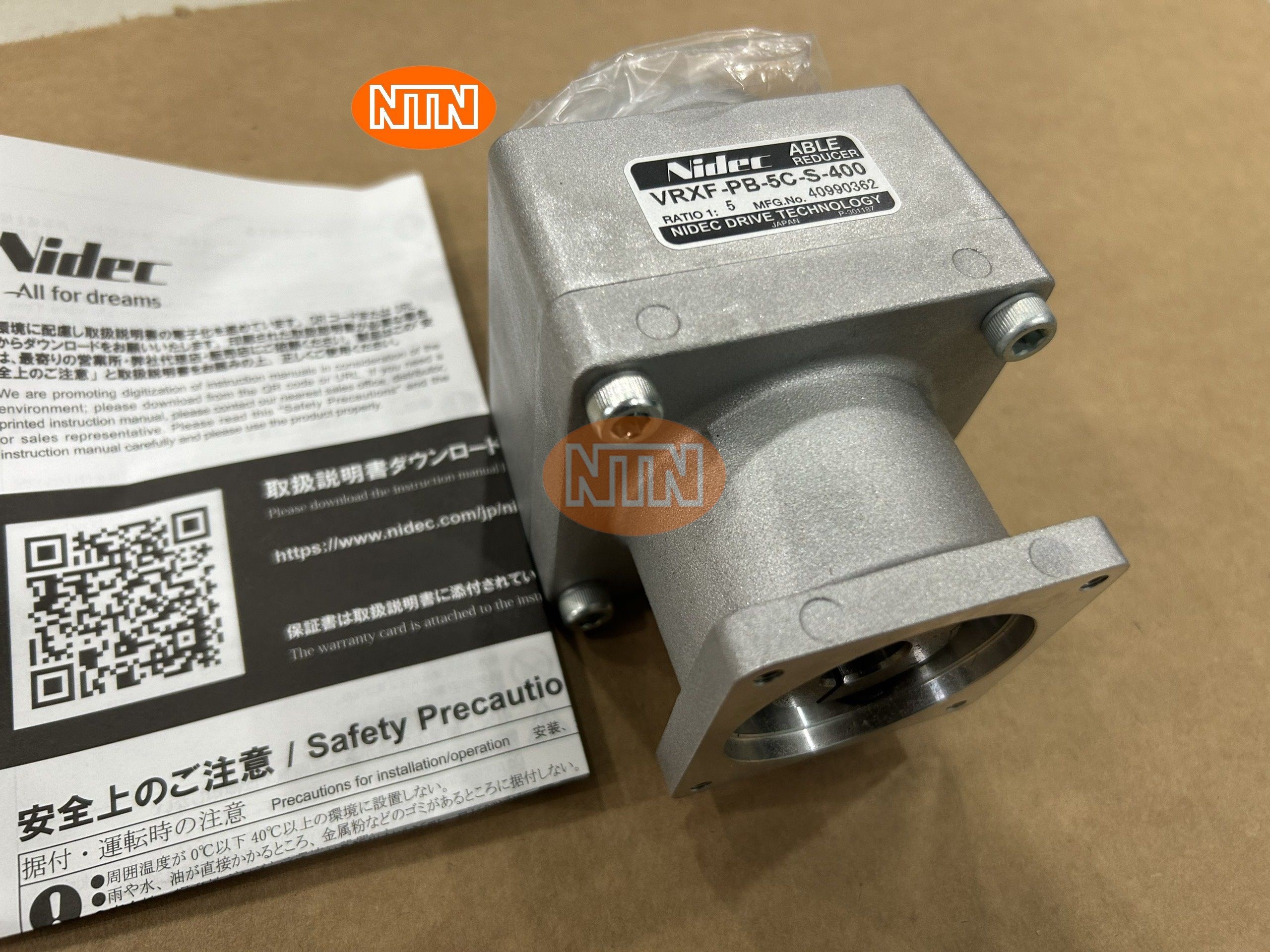 Nidec VRXF-PB-5C-S-400 Hộp giảm tốc