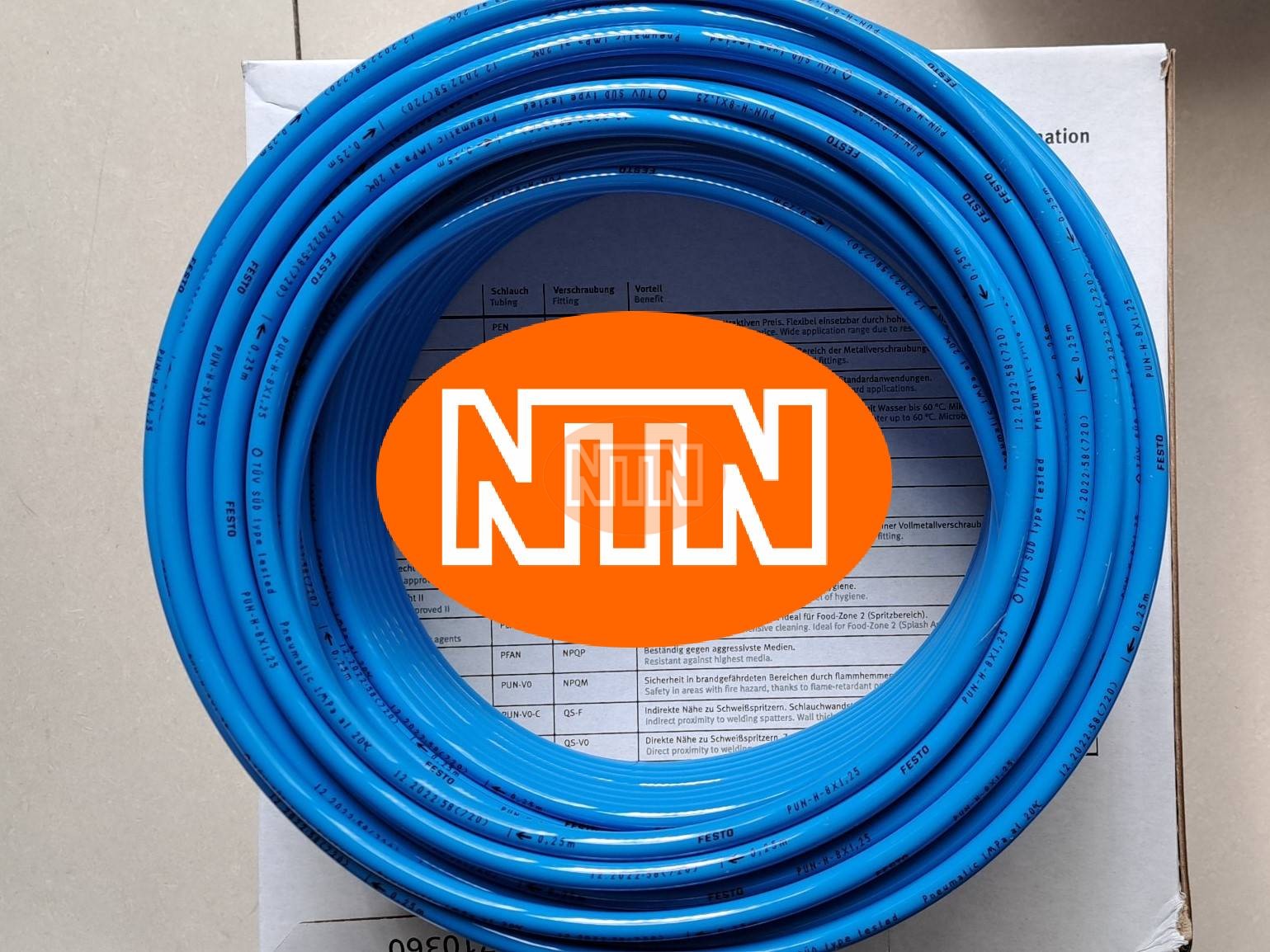 Ống dẫn khí Festo PUN-H-8X1,25-BL 197385 Plastic tubing